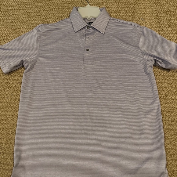 Fish Hippie Co. Light Purple and White Golf Shirt Size S - Picture 3 of 9